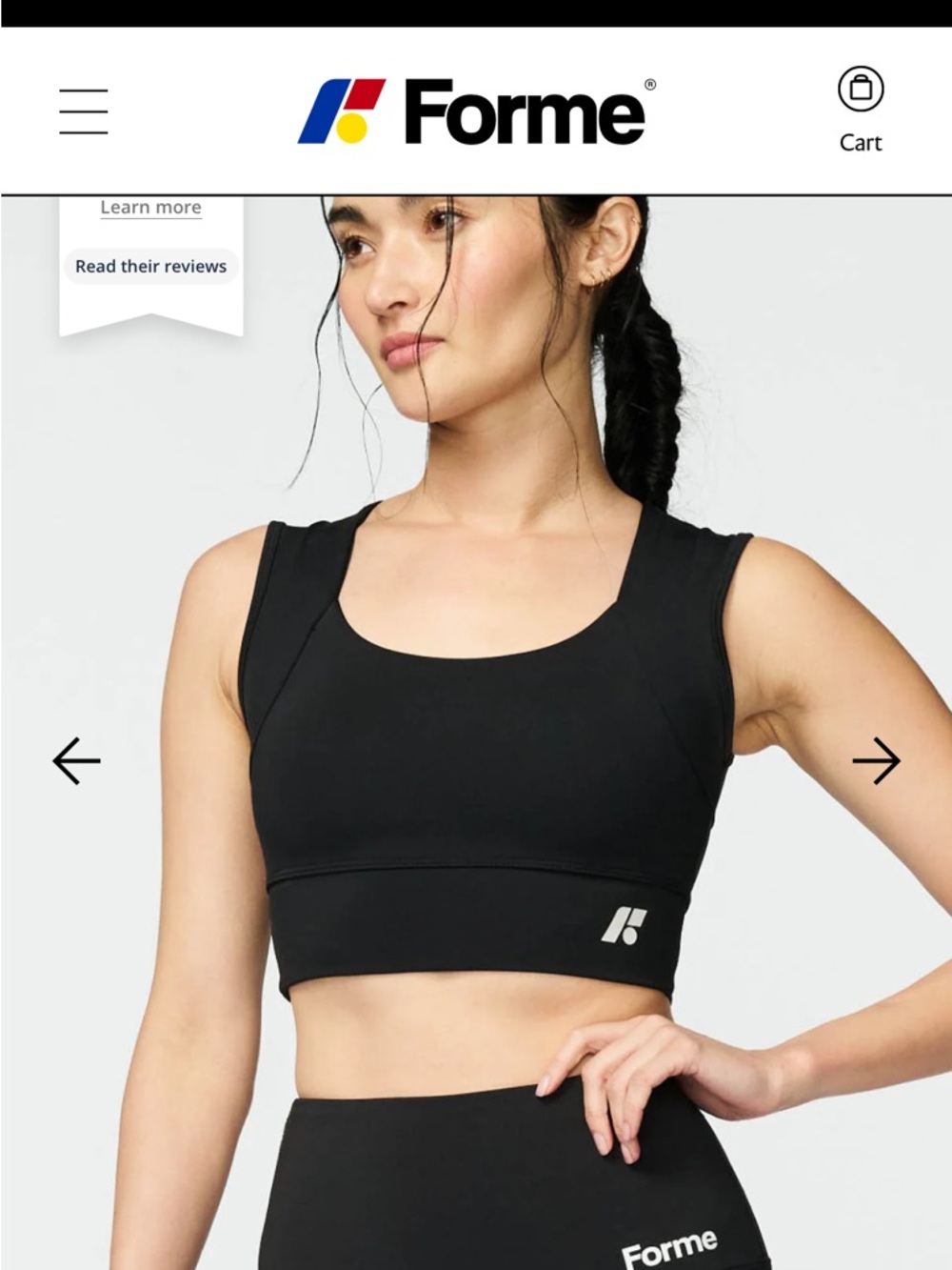 Forme Black High-Impact Sports Bra